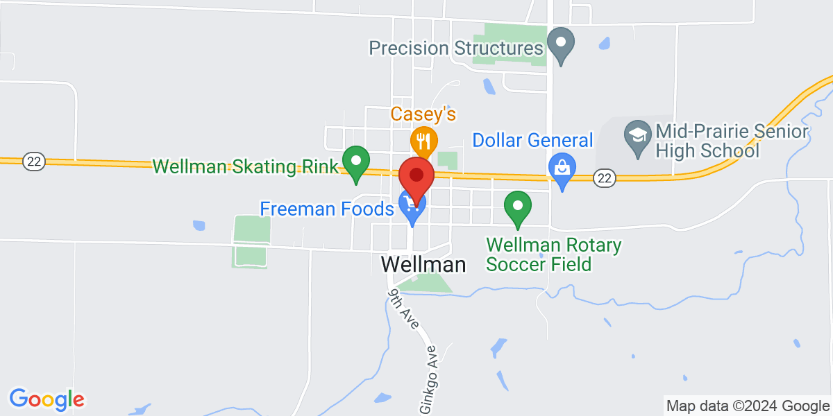Map of Wellman Public Library